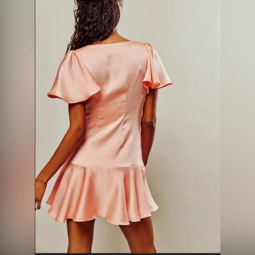 NWOT Free People, Scarlett Mini Dress, XS, Pink